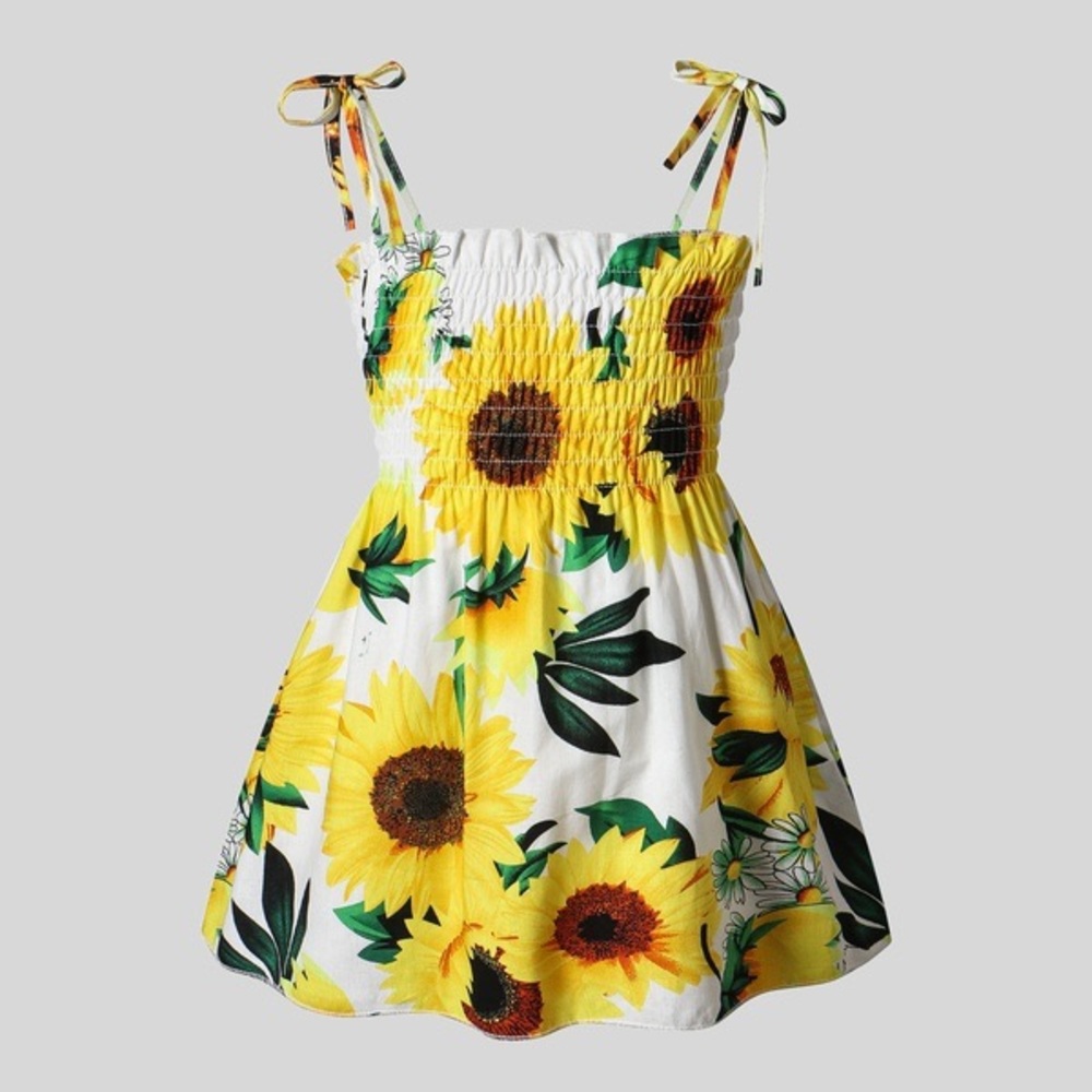 Sunflower baby girl dress